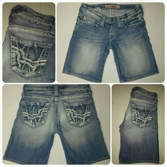 BKE Big Star Bermuda Shorts Bling Rhinestone