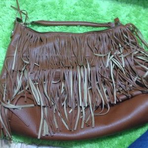 Fringe tote purse