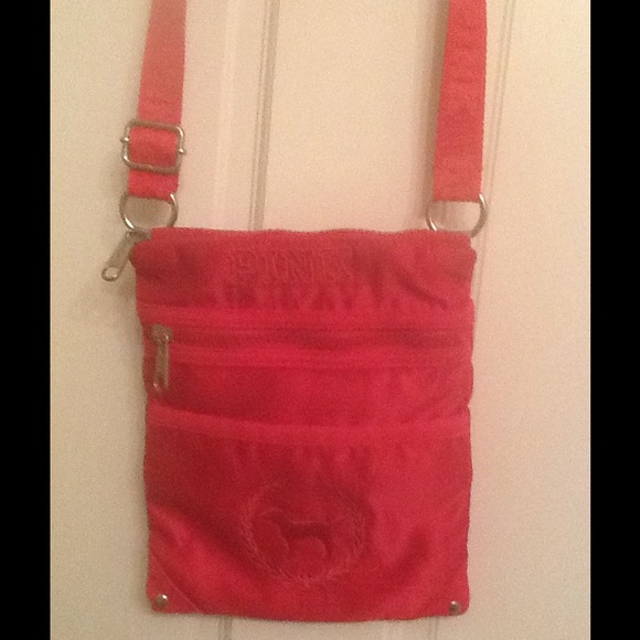 PINK Victoria's Secret Handbags - PINK Nylon Fuchsia Pink Crossbody Bag