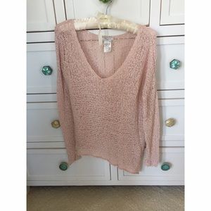 Knit pink sweater