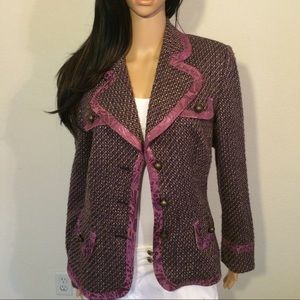 Purple Tweed Blazer
