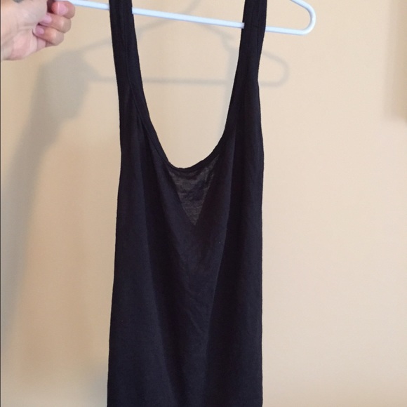 Black open back top