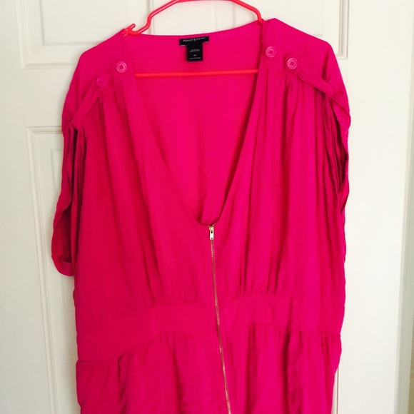 Long pink rayon top