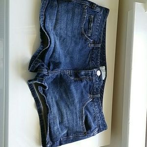 medium wash shorts
