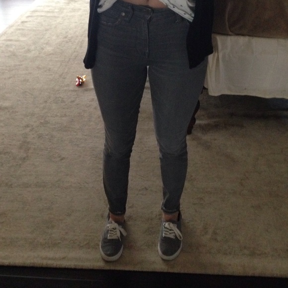 Madewell Gray Skinny Skinny High Risers