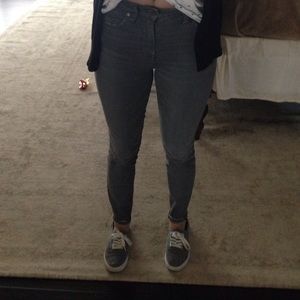Madewell Gray Skinny Skinny High Risers