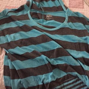 blue and grey hoodie