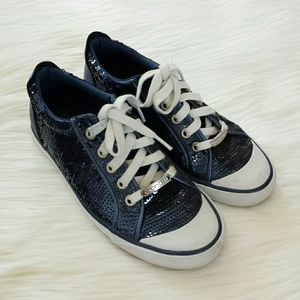 COACH Poppy Barrett Sneakers - blue sequin