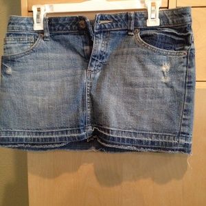 Medium wash denim skirt