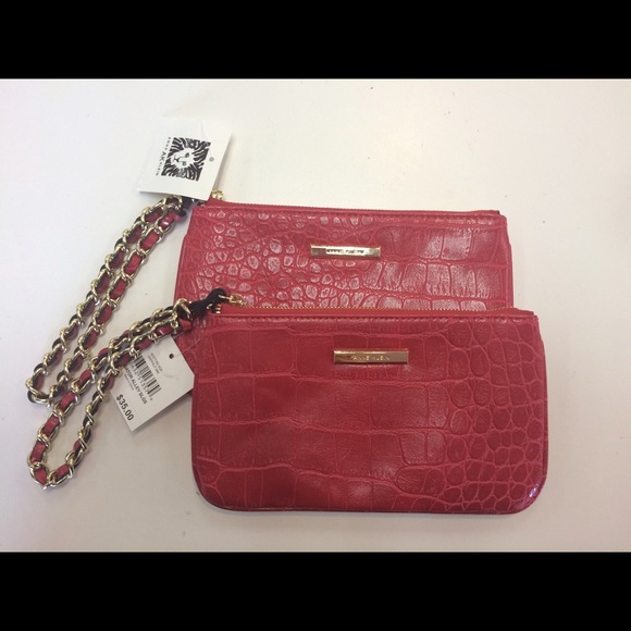 Anne Klein Alligator Wristlet
