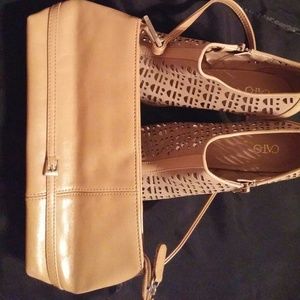 Tan vegan leather purse