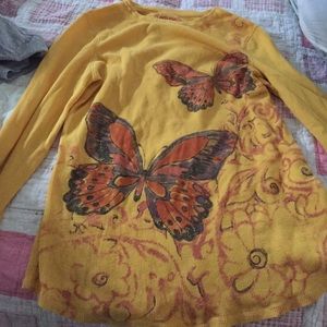 white & blue flowers shirt for girls