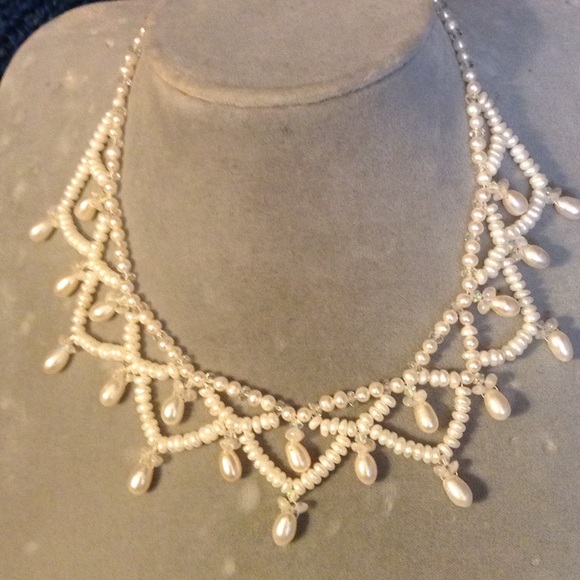 Reduced Genuine Pearls and Quartz Necklace