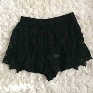 Black lace LF shorts