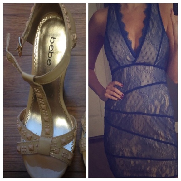 Bundle. Arden B dress and Bebe Wedges