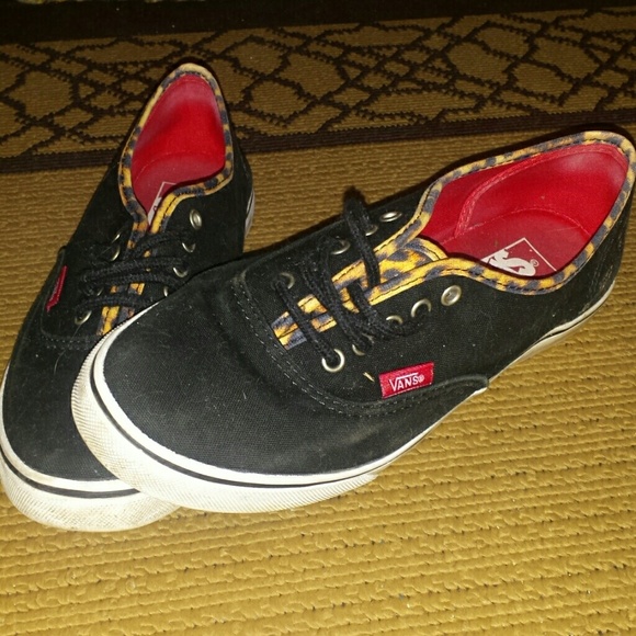 Leopard print vans