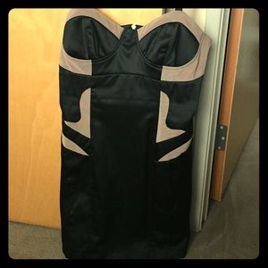 Black silk and Beige Dress