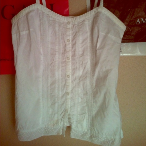 White small spaghetti strap top