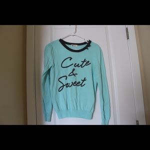 "Sweet & Cute" mint green sweater
