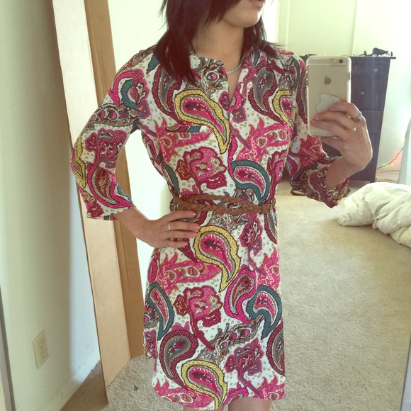 🚫🚫SOLD🚫🚫Printed Dress with Belt