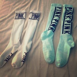 Pink knee high socks