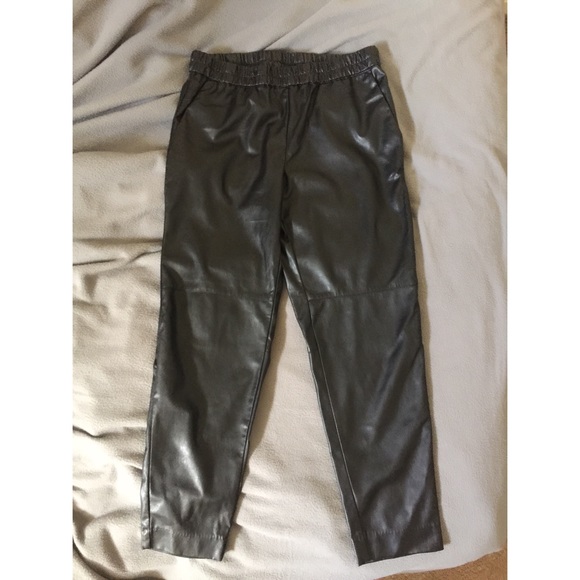 On trend! Faux leather joggers! NWT