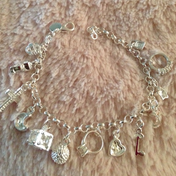 Sterling silver charm bracelet
