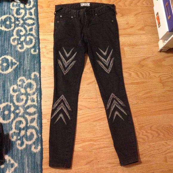 Free People Pants - NWOT. Free People Bohemian Black Skinny Jeans