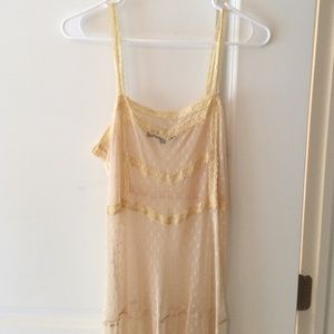 Akira see through light yellow maxi dress