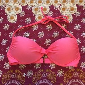 Pink push up bikini top