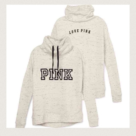 Vs white marled cowl neck