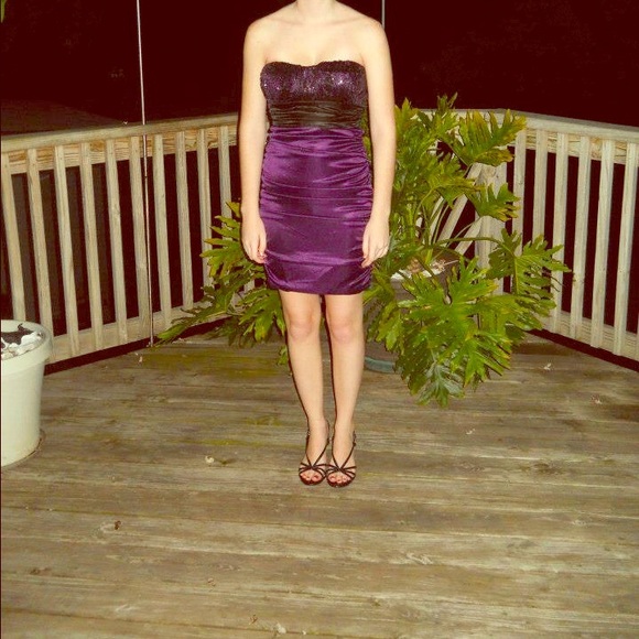Purple sparkle homecoming dress - Picture 1 of 1