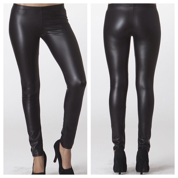 Nicole Vegan Leather Leggings - Picture 2 of 2