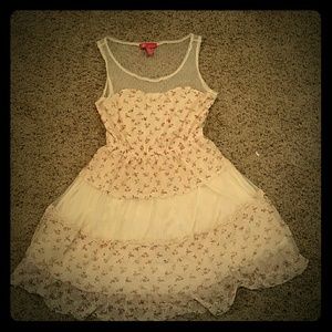 Floral and cream color dress