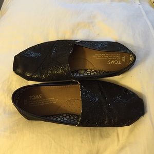Black sequin TOMS