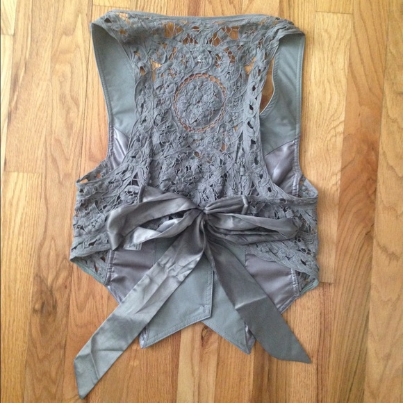 Grey lace boho vest! - Picture 2 of 2