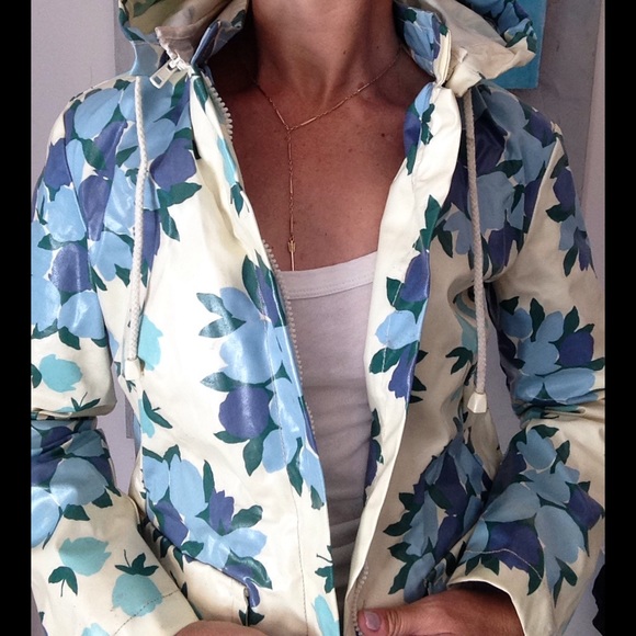 ANTHROPOLOGIE Floral Elevenses Raincoat