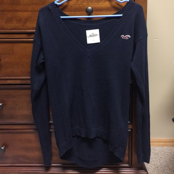 Navy Blue V-Neck Sweater