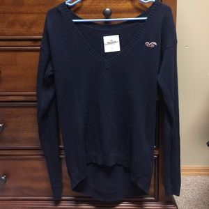 Navy Blue V-Neck Sweater