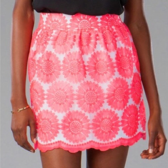 Francesca's Collections Coral Higher-Waisted Skirt