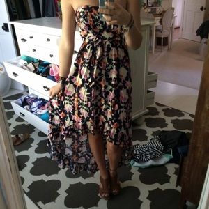 high low floral dress