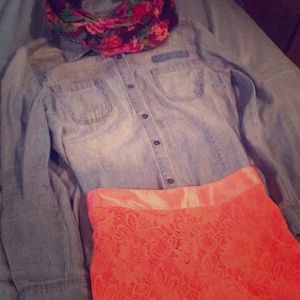 Light denim chambray shirt