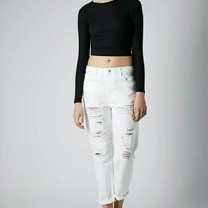 White Boyfriend Jeans