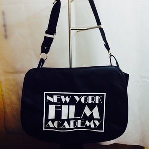 New York Film Academy Large Black Messenger Bag