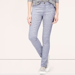 NWT Loft modern skinny jeans in periwinkle floral
