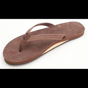 dark brown rainbow sandals-unworn