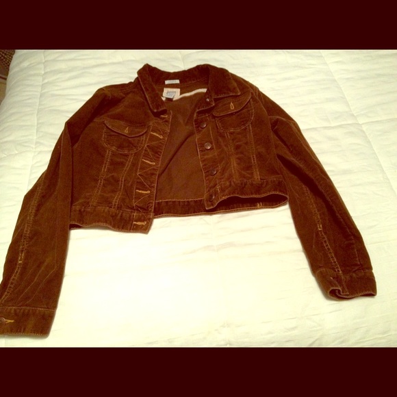 Brown corduroy crop jacket