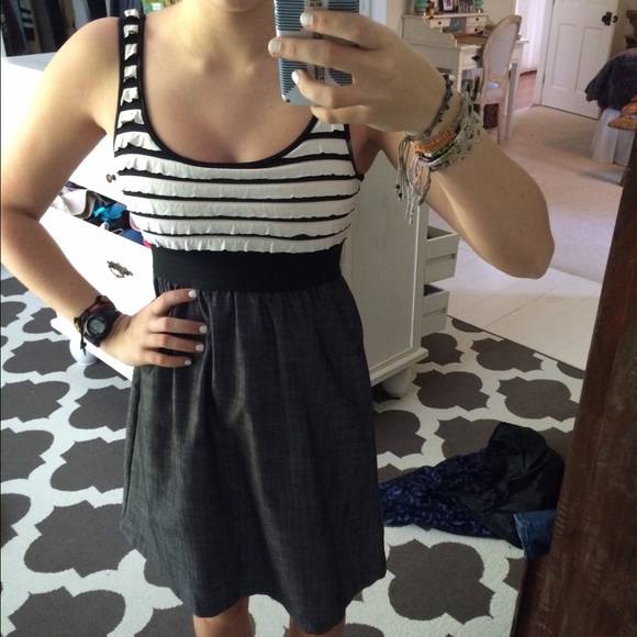Black and White and grey dress
