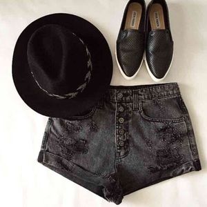 Lf carmar high waisted distressed shorts