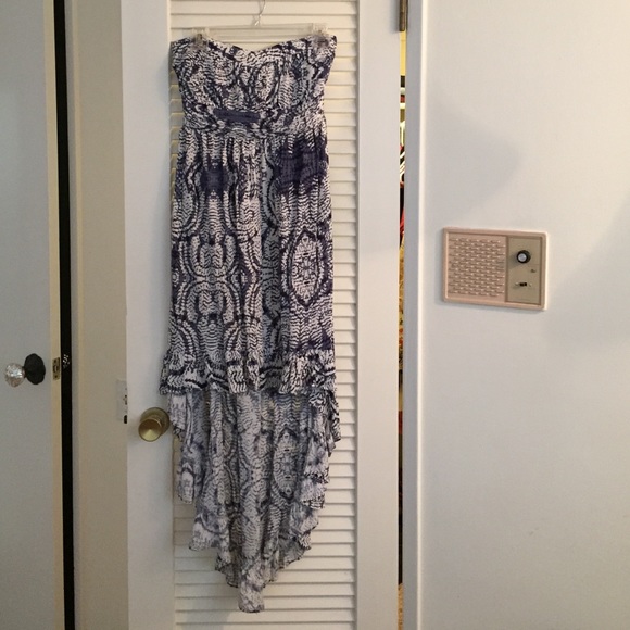 Printed high-low LF dress